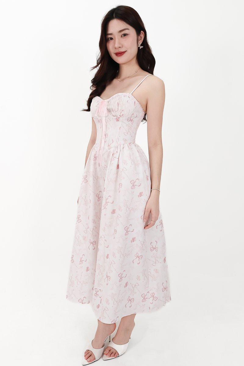 CNY2026 | Renni Ribbon Printed Midaxi in Light Pink