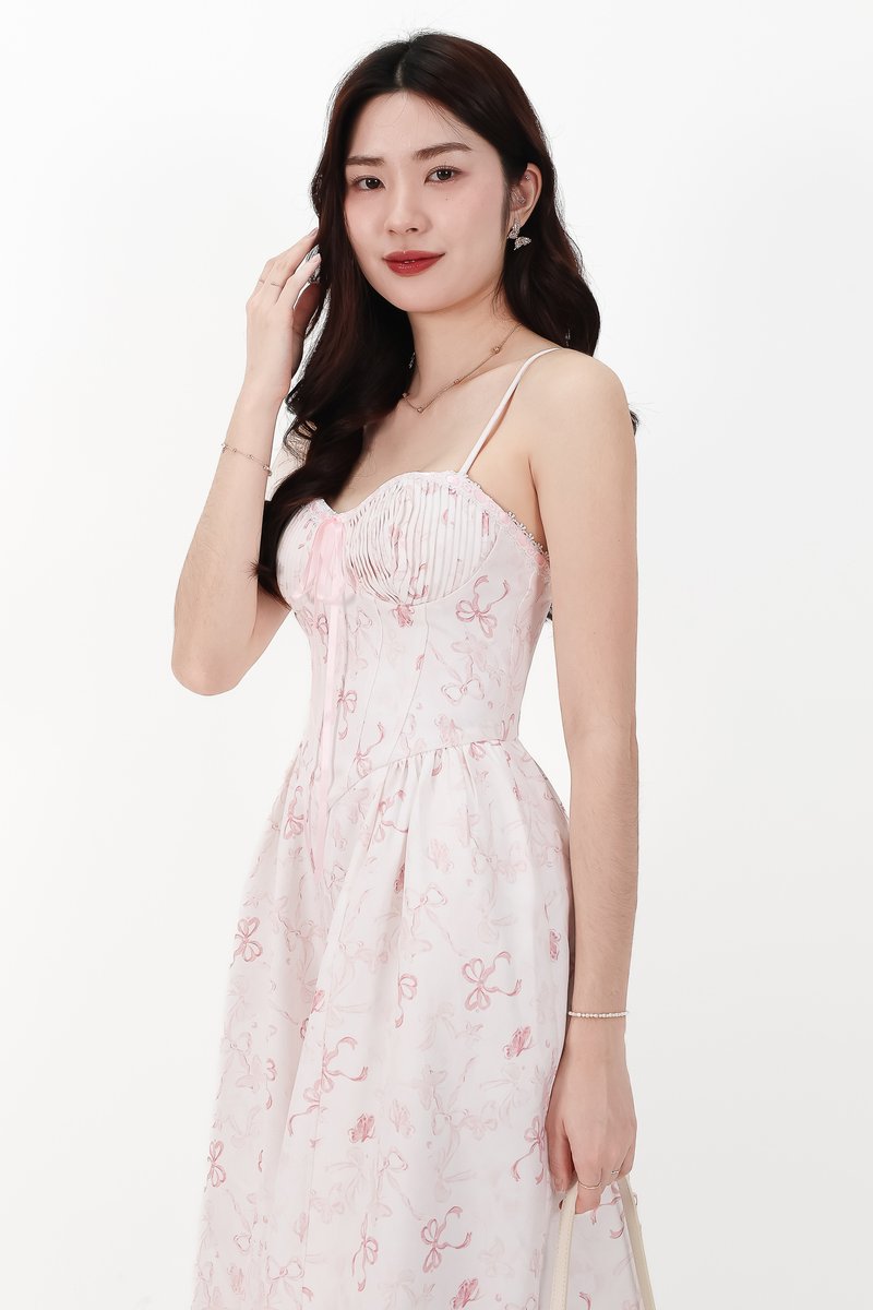 CNY2026 | Renni Ribbon Printed Midaxi in Light Pink