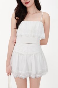 CNY2026 | Libby Lace Trim Co-ord Top in White