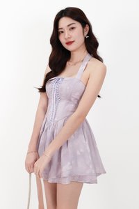 CNY2026 | Wander Watercolour Corset Romper Dress in Lilac