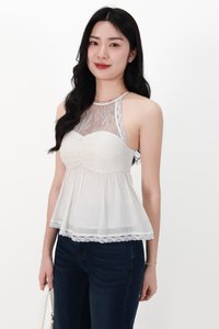 CNY2026 | Tammie Textured Babydoll Top in White