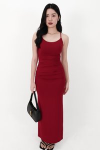 CNY2026 | Calina Cross Back Maxi Dress in Red