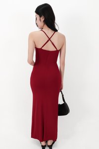 CNY2026 | Calina Cross Back Maxi Dress in Red