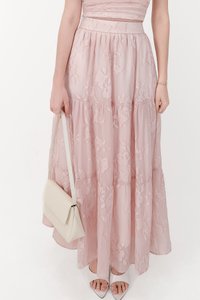 CNY2026 | Fessa Floral Co-ord Maxi Skirt in Nude Pink