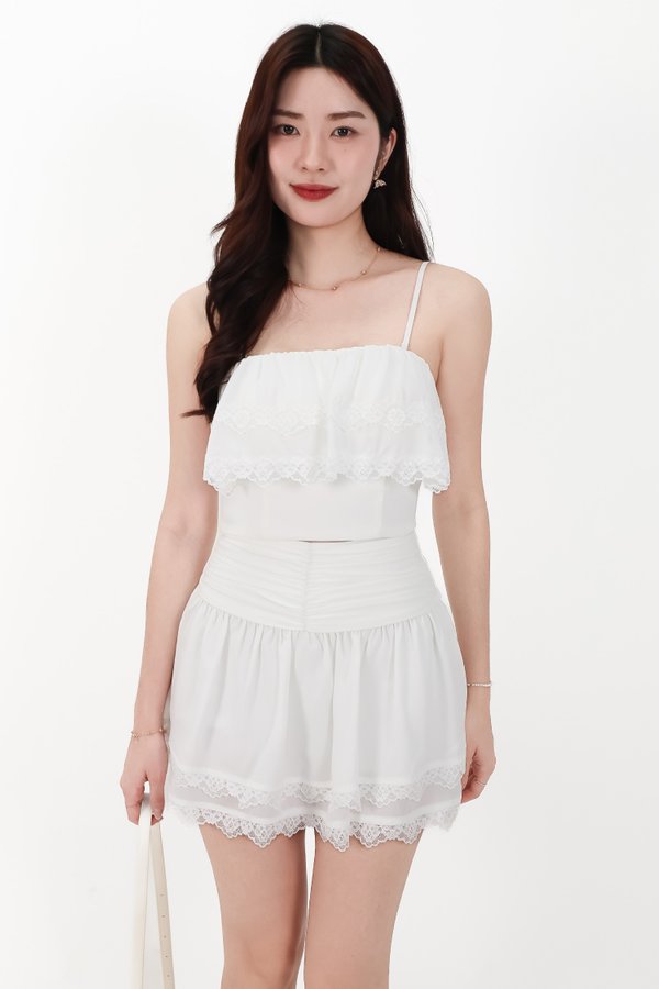 CNY2026 | Libby Lace Trim Co-ord Top in White