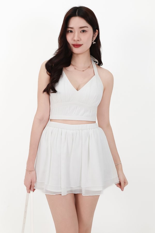 CNY2026 | Meraine Mesh Co-ord Halter Top in White