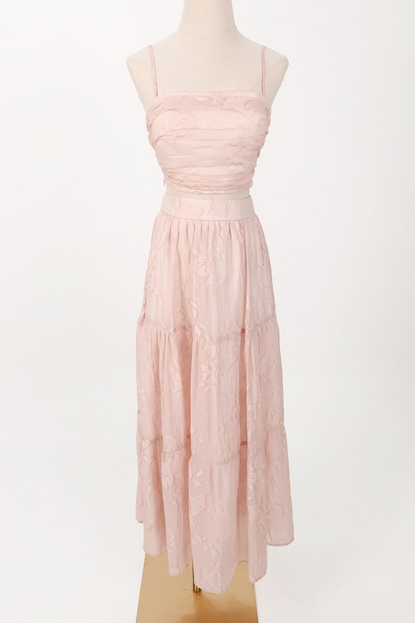 CNY2026 | Fessa Floral Co-ord Maxi Skirt in Nude Pink