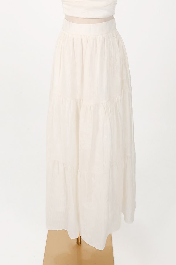 CNY2026 | Fessa Floral Co-ord Maxi Skirt in Cream Yellow