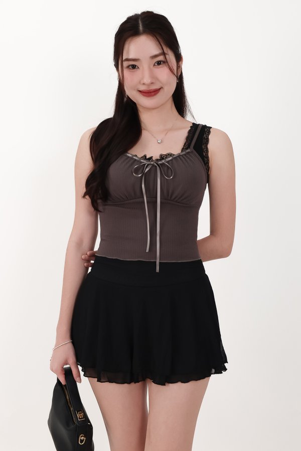 CNY2026 | Liora Layered Top in Dark Grey