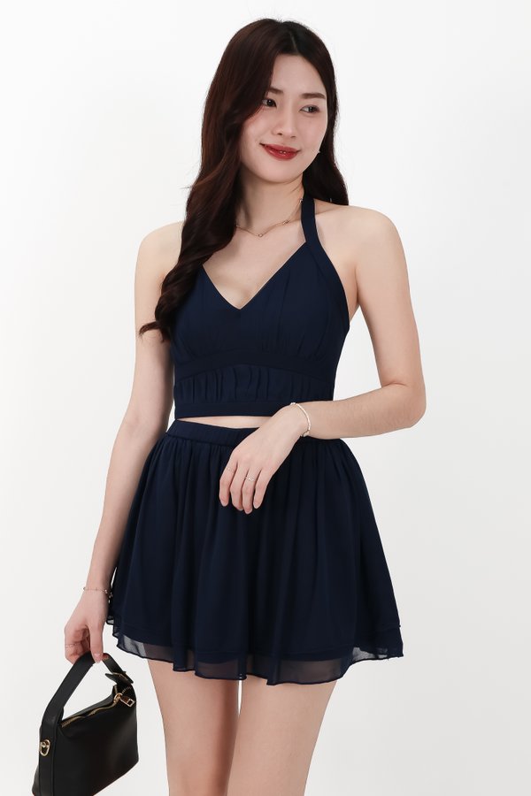 CNY2026 | Meraine Mesh Co-ord Halter Top in Midnight