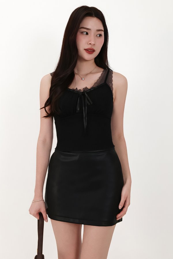 CNY2026 | Liora Layered Top in Black x Dark Grey