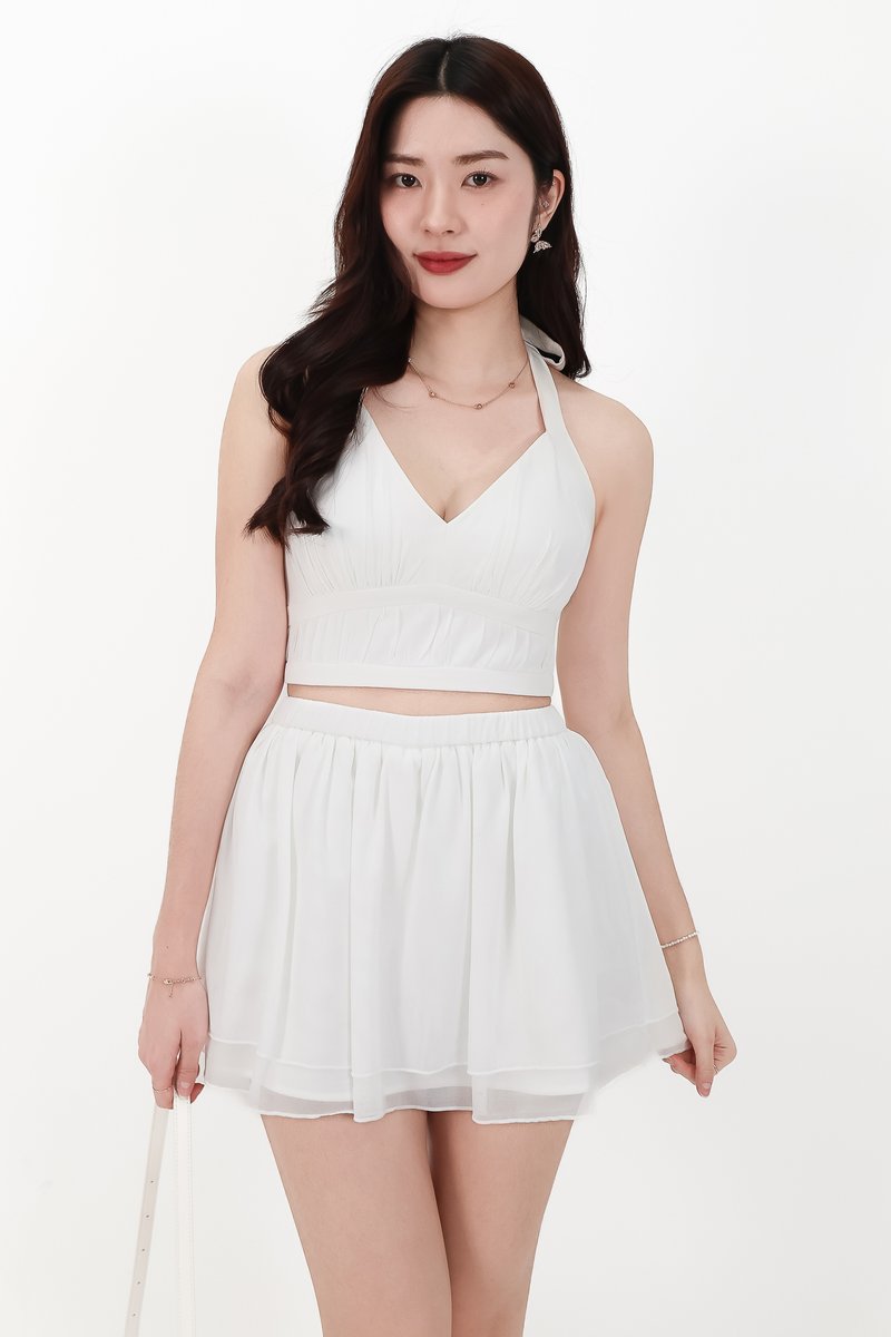 CNY2026 | Meraine Mesh Co-ord Halter Top in White