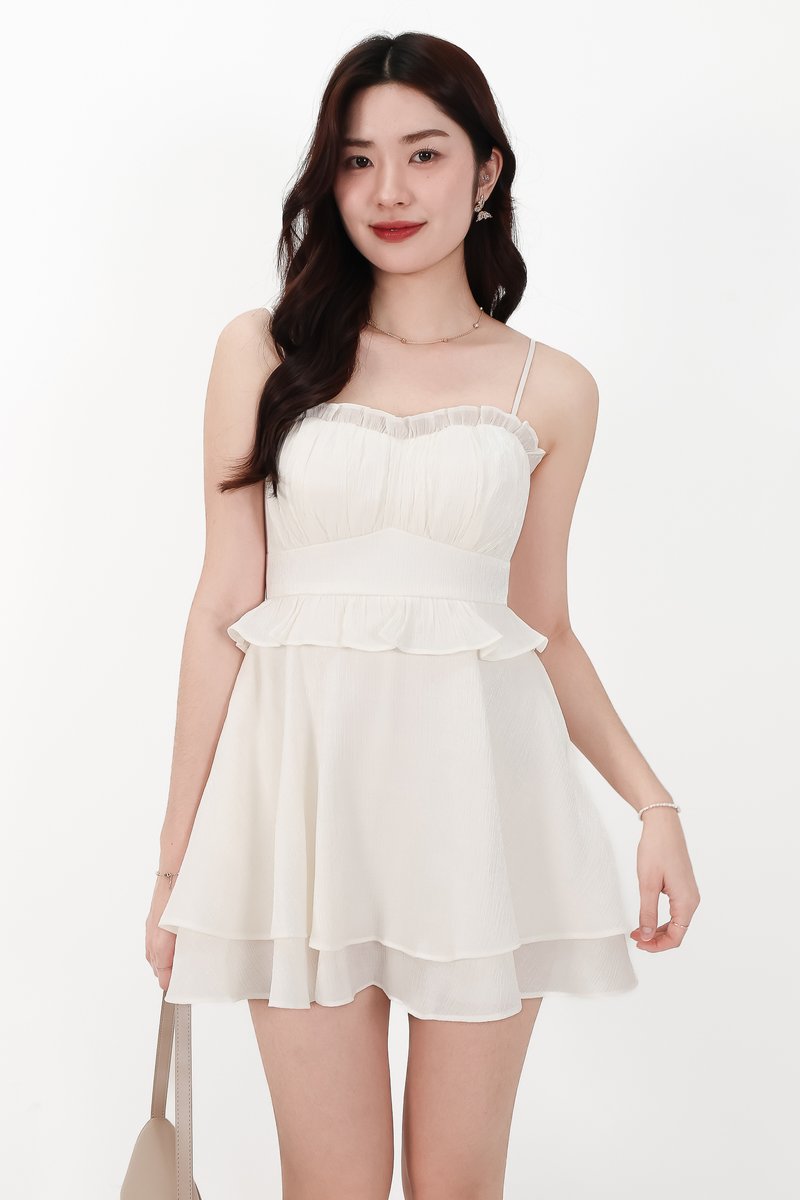 CNY2026 | Tamica Textured Romper Dress in White