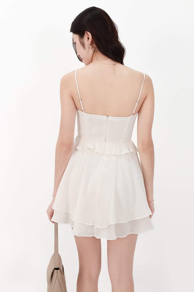 CNY2026 | Tamica Textured Romper Dress in White