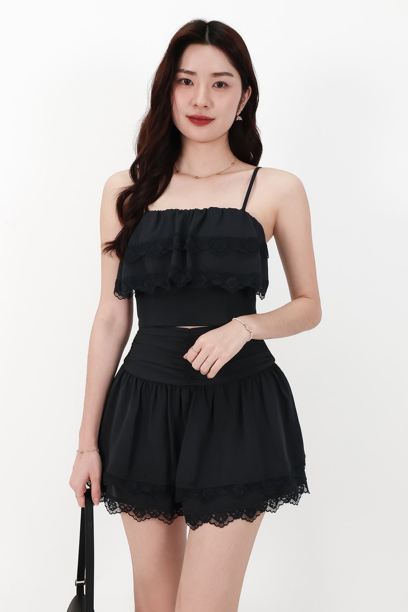 CNY2026 | Libby Lace Trim Co-ord Skorts in Black