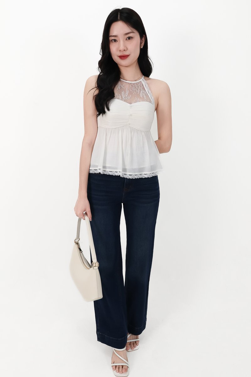 CNY2026 | Tammie Textured Babydoll Top in White