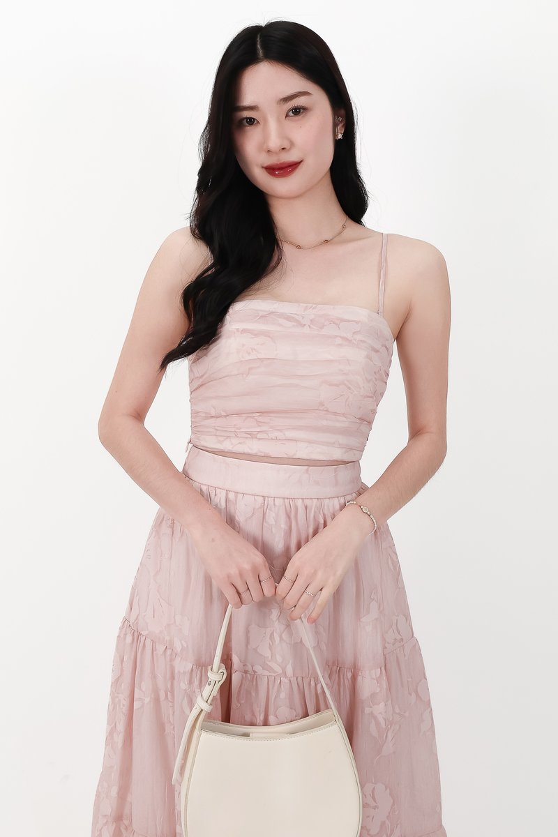CNY2026 | Fessa Floral Co-ord Top in Nude Pink