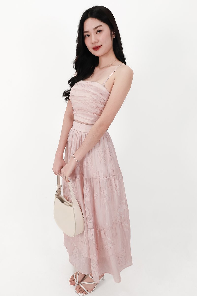 CNY2026 | Fessa Floral Co-ord Top in Nude Pink