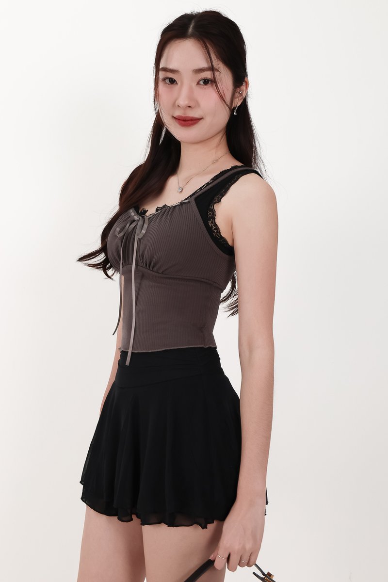CNY2026 | Liora Layered Top in Dark Grey