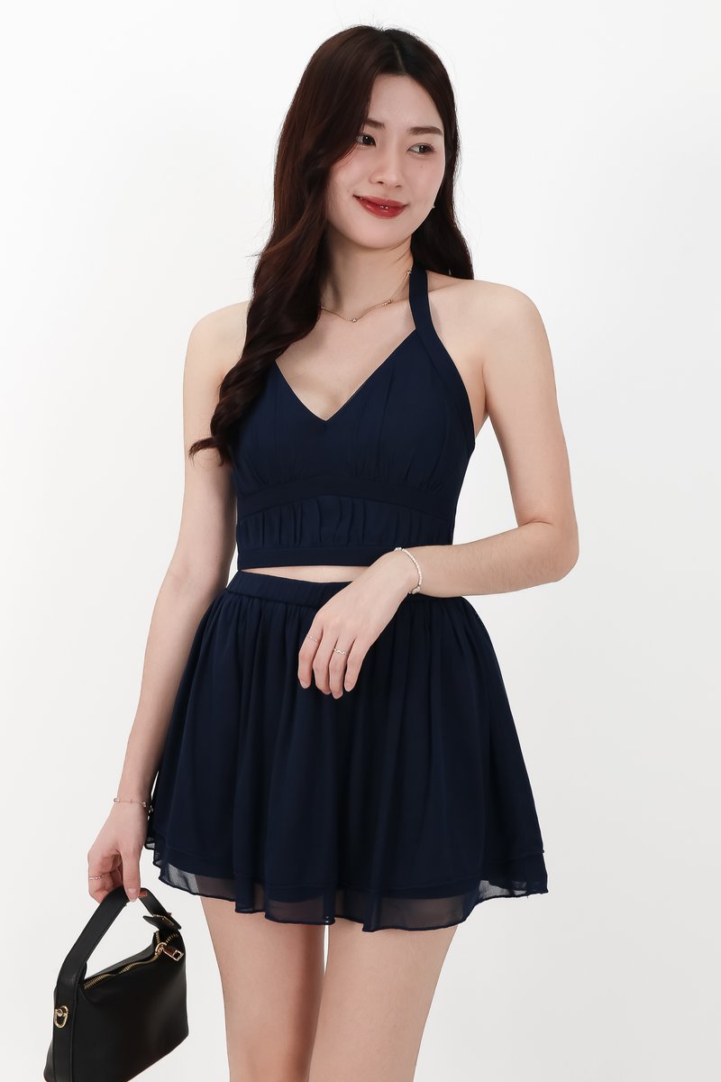 CNY2026 | Meraine Mesh Co-ord Halter Top in Midnight