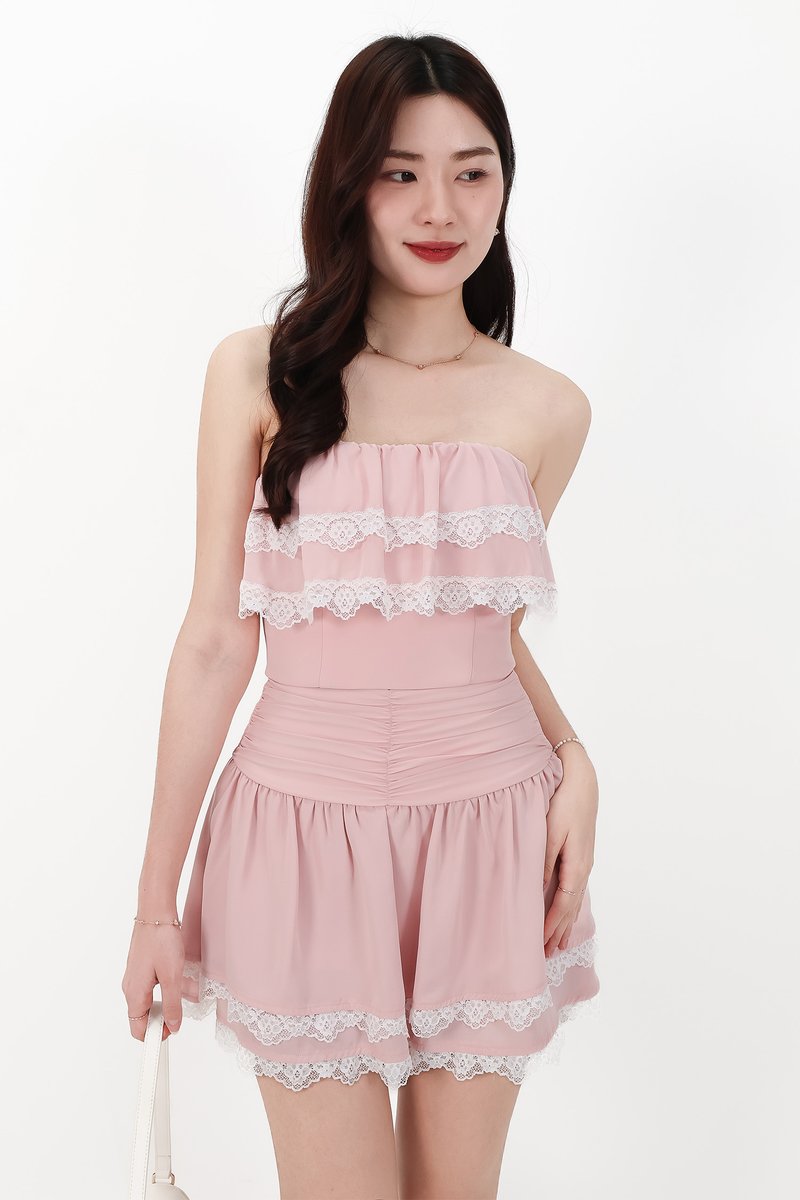 CNY2026 | Libby Lace Trim Co-ord Skorts in Pink