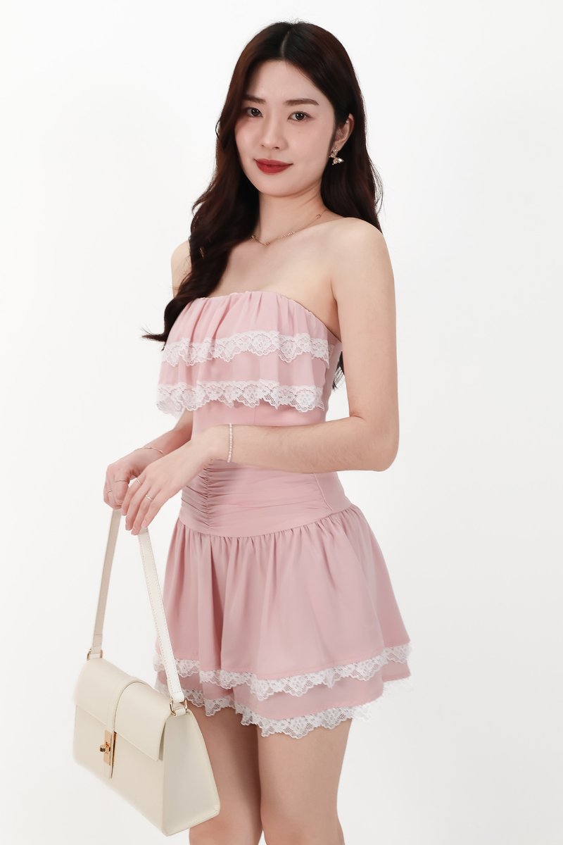 CNY2026 | Libby Lace Trim Co-ord Skorts in Pink