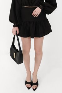 Carey Co-ord Tiered Skorts in Black