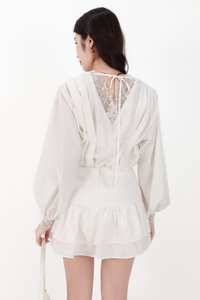 Carey Co-ord Tiered Skorts in White