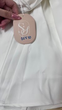 DEFECT | Pleated Women Romper Dress in White in XL