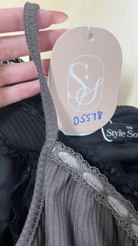 DEFECT | Liora Layered Top in Dark Grey in S