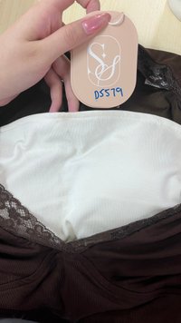 DEFECT | Lilah Lace Trim Layered Sleeved Top in Dark Brown x White in L