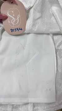 DEFECT | Essie Embossed Cheongsam Dress in White in S