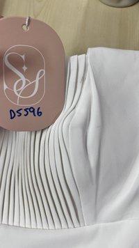 DEFECT | Cherish Co-ord Pleat Halter Top in White in XS