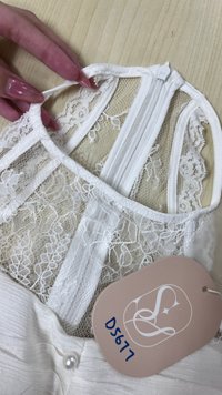 DEFECT | Tammie Textured Babydoll Top in White in M