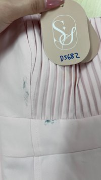 DEFECT | Pleated Women Romper Dress in Pastel Pink in S