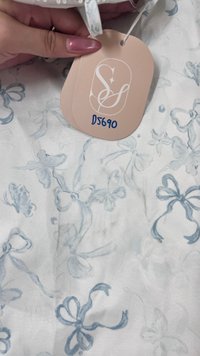 DEFECT | Renni Ribbon Printed Midaxi in Light Blue in S