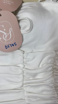 DEFECT | Roxie Ruched Halter Top in White in S