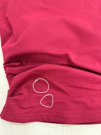 DEFECT | Rene Ruched Tee in Dark Red in S,M