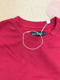 DEFECT | Rene Ruched Tee in Dark Red in S,M