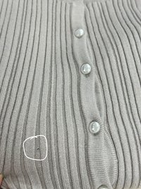 DEFECT | Briella Button Up Knit Cardigan in Grey in XL