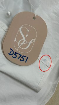 DEFECT | Tasha Textured Tie Shirt in White in XS