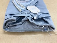 DEFECT | Paris Pearl Satin Romper Dress in Blue in XS