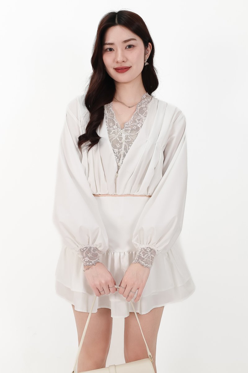 Carey Co-ord Set in White