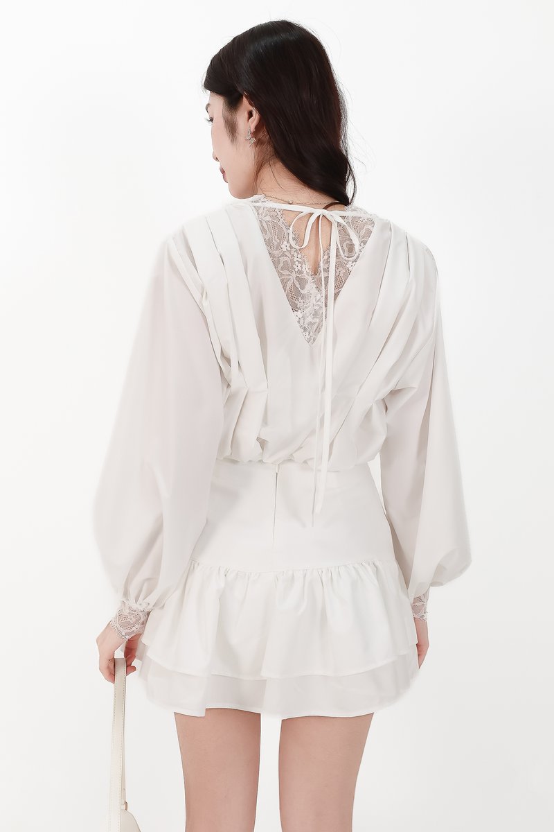 Carey Co-ord Set in White