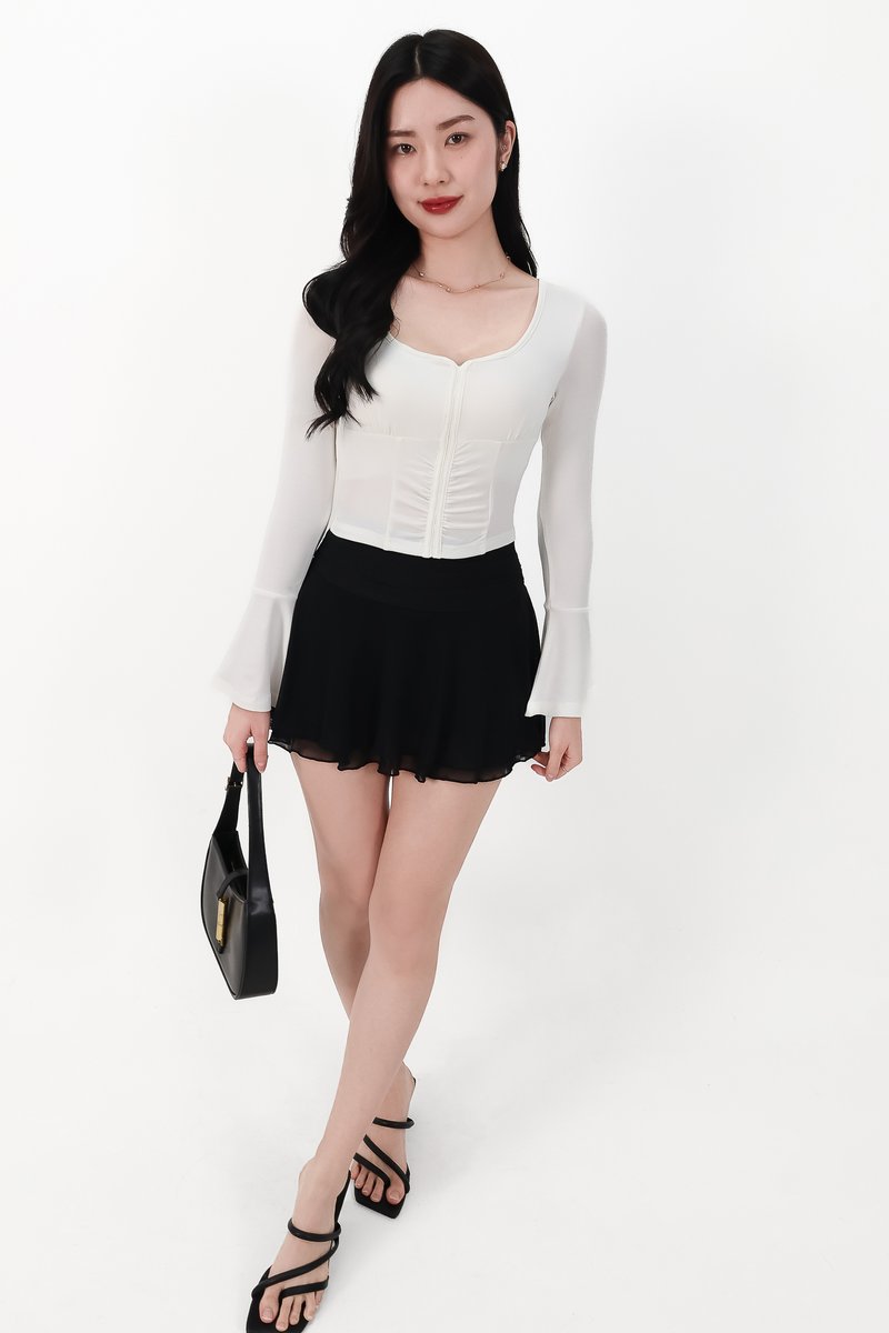 SALE EXCLUSIVE | Bennie Bell Sleeve Top in White