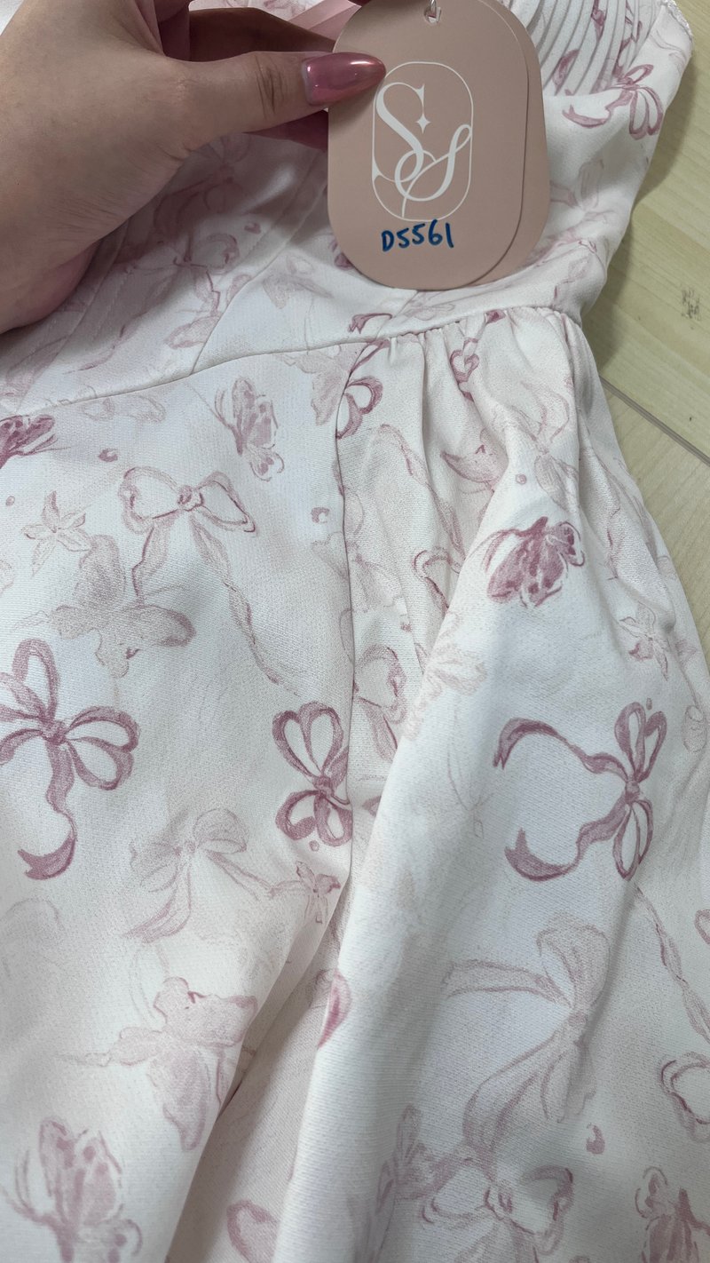 DEFECT | Renni Ribbon Printed Midaxi in Light Pink in S