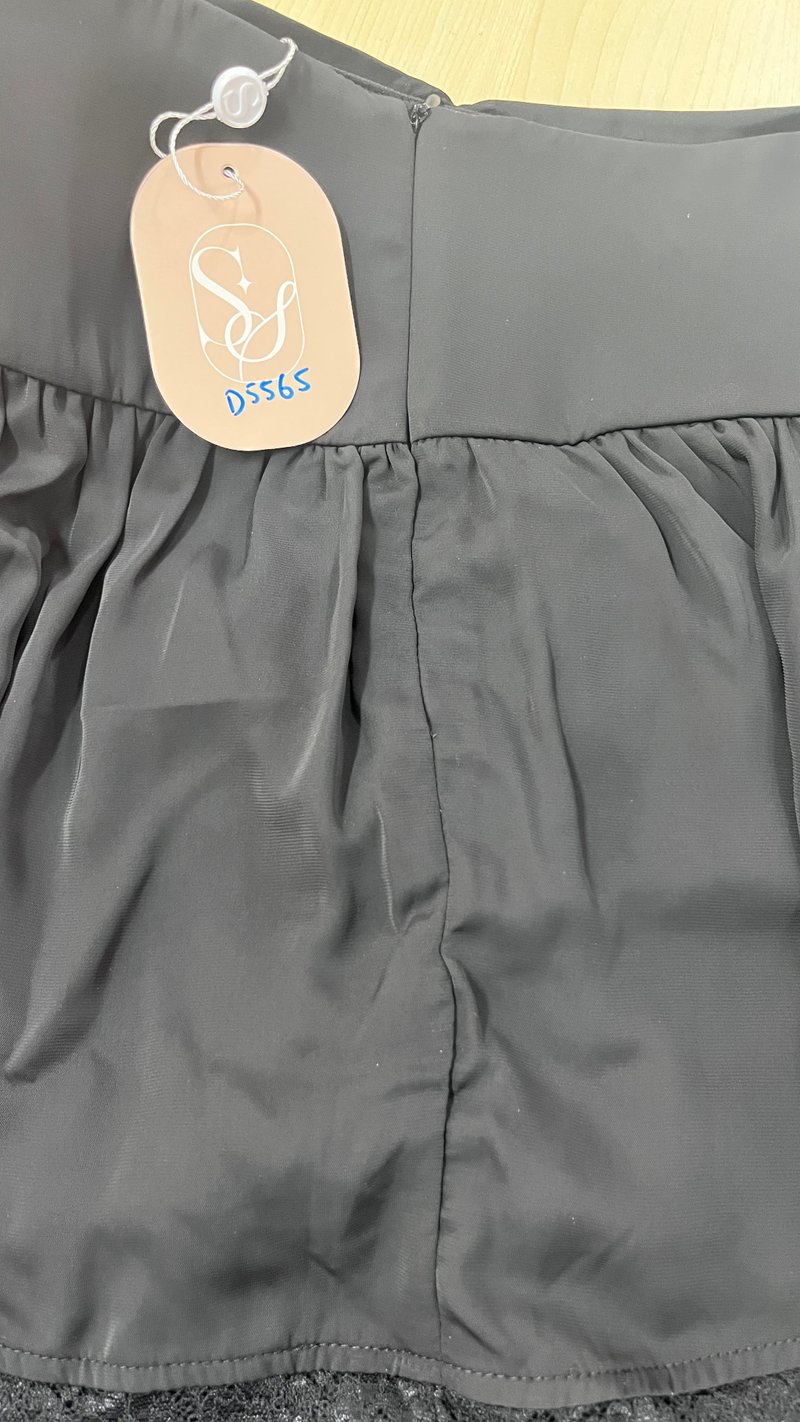 DEFECT | Libby Lace Trim Co-ord Skorts in Black in M