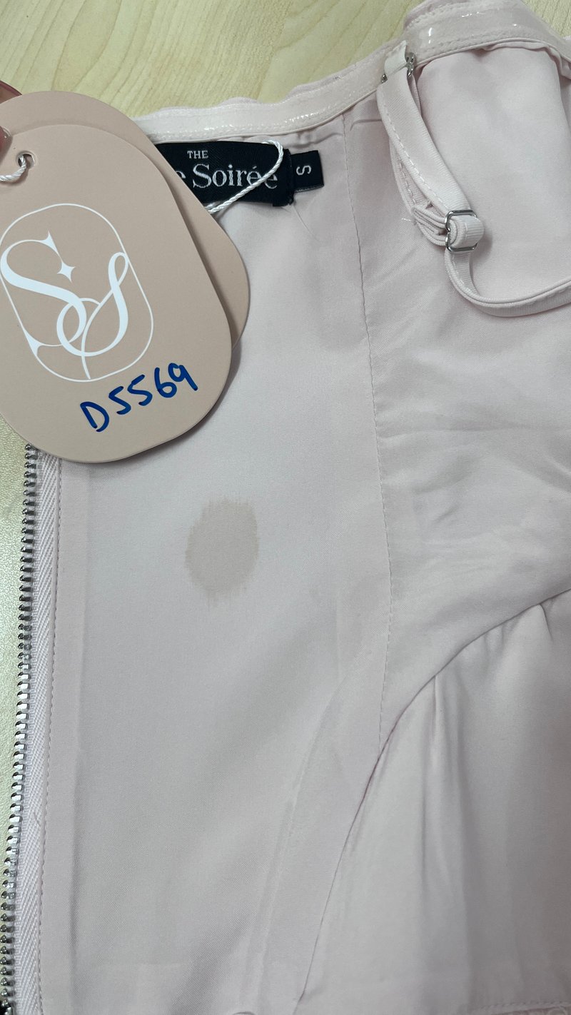 DEFECT | Cassi Co-ord Peplum Top in Light Pink in S