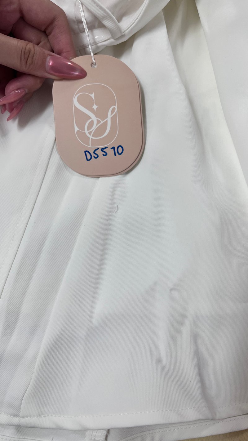 DEFECT | Pleated Women Romper Dress in White in XL