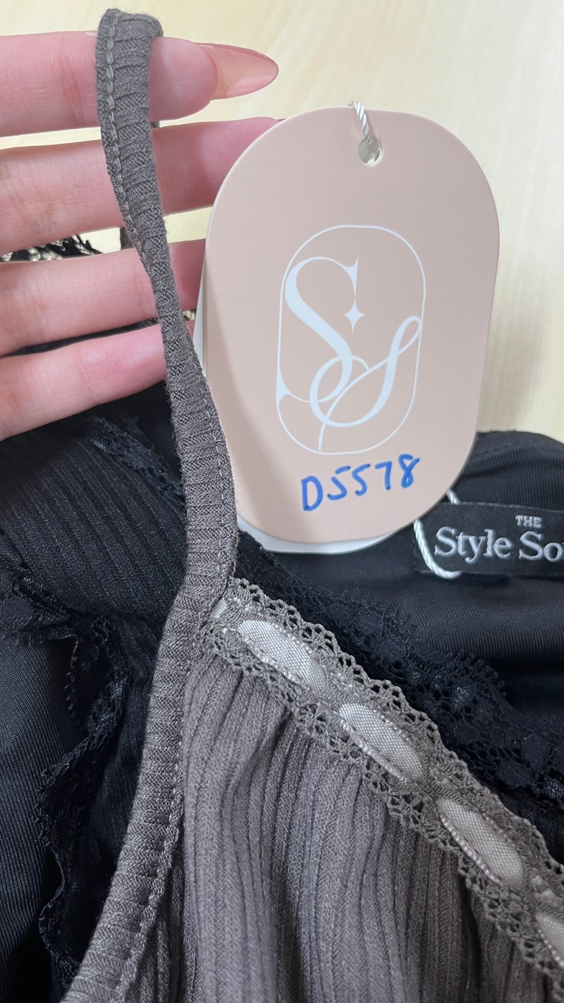 DEFECT | Liora Layered Top in Dark Grey in S